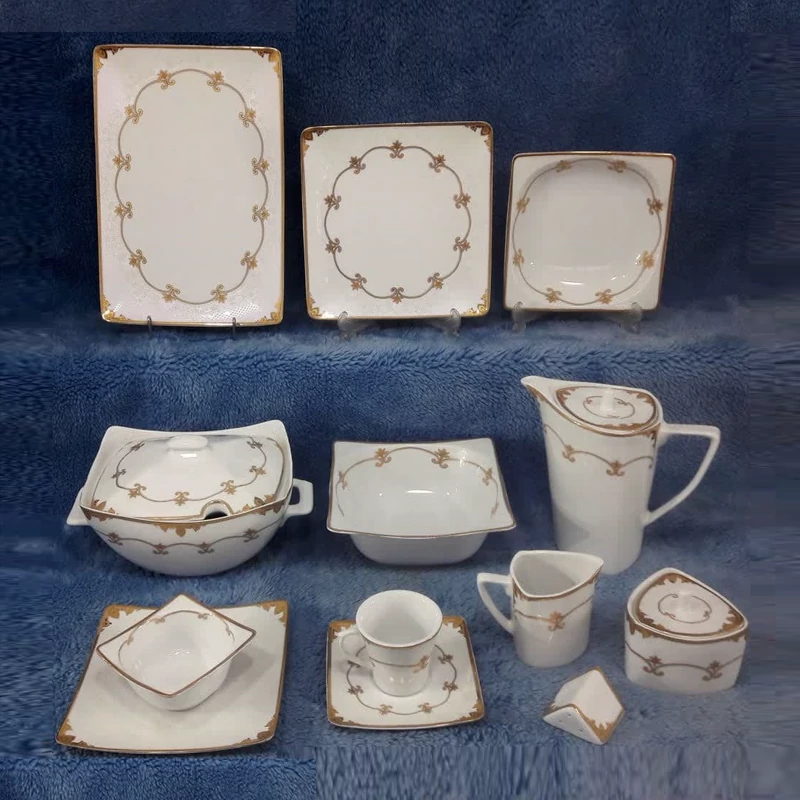 سرویس چینی 101 پارچه پردیس مدل گلاره طلایی ارسال رایگان