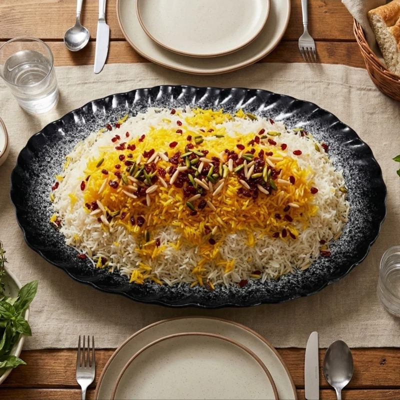 دیس پلو خوری ملورین مشکی سایز 40 کد 3166 با ارسال رایگان