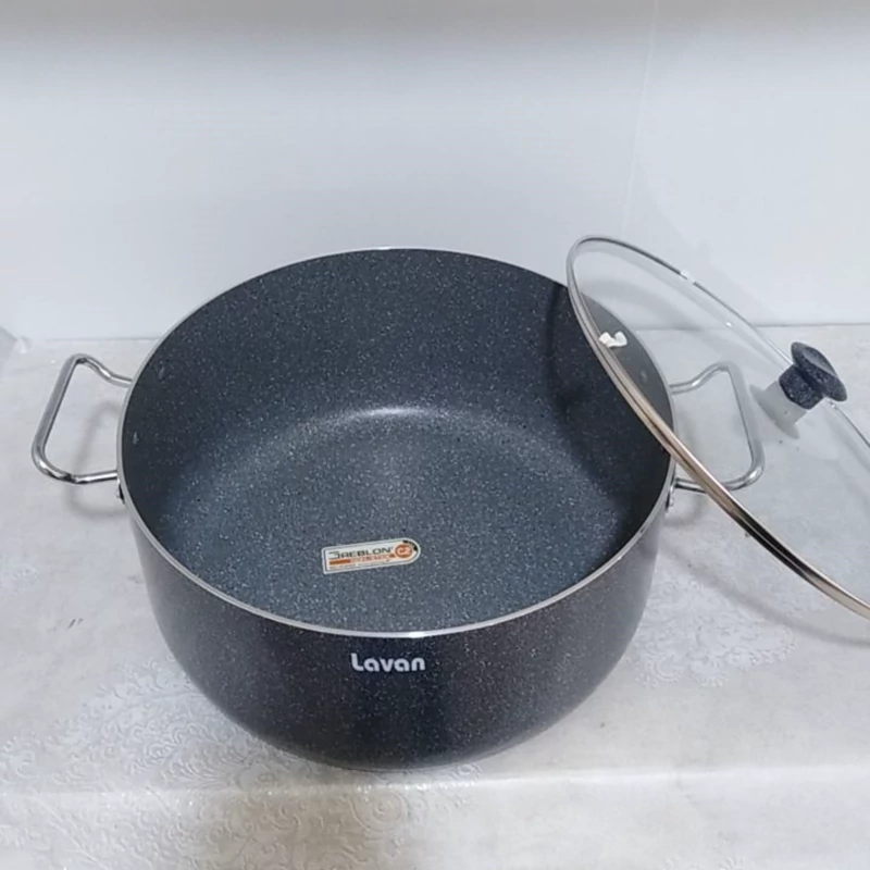 قابلمه گرانیتی سایز 38 مدل تیتان طوسی لاوان ارسال رایگان