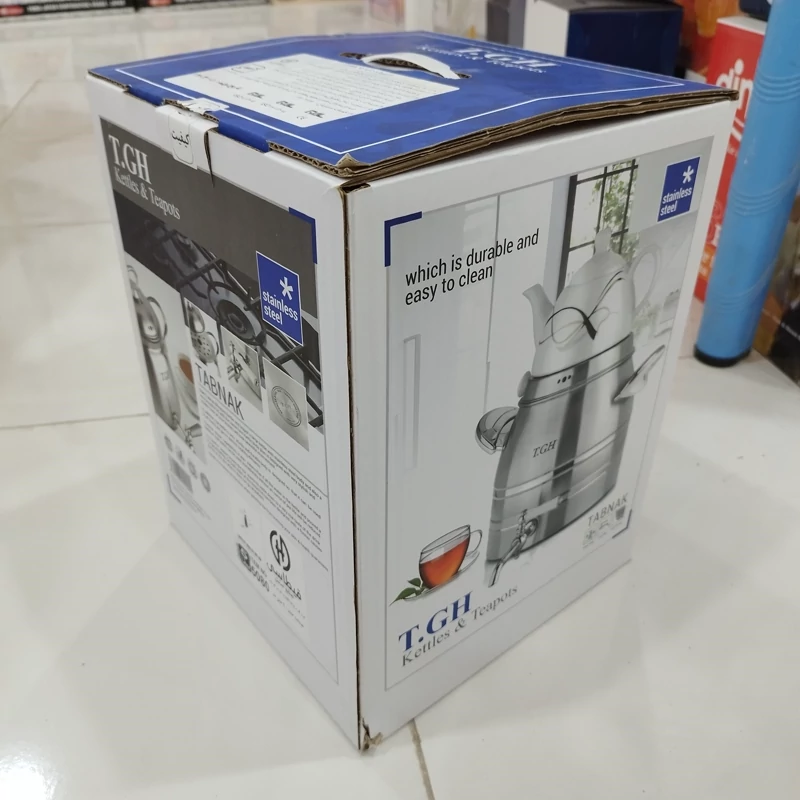 کتری و قوری روگازی استیل کف چدنی 5.5 لیتر برند قیطاسی T.G.H کد 6655 با ضمانت 15 ماهه