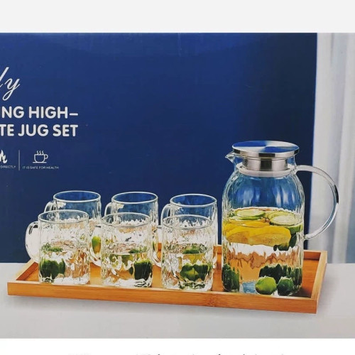 ست پارچ و لیوان پیرکس ناتالی NATALY مدل 84609 بسته 8 عددی ارسال رایگان