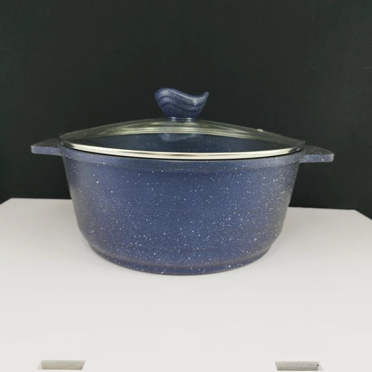 سرویس قابلمه گرانیتی 10 پارچه پیلو رنگ سرمه ای با ارسال رایگان