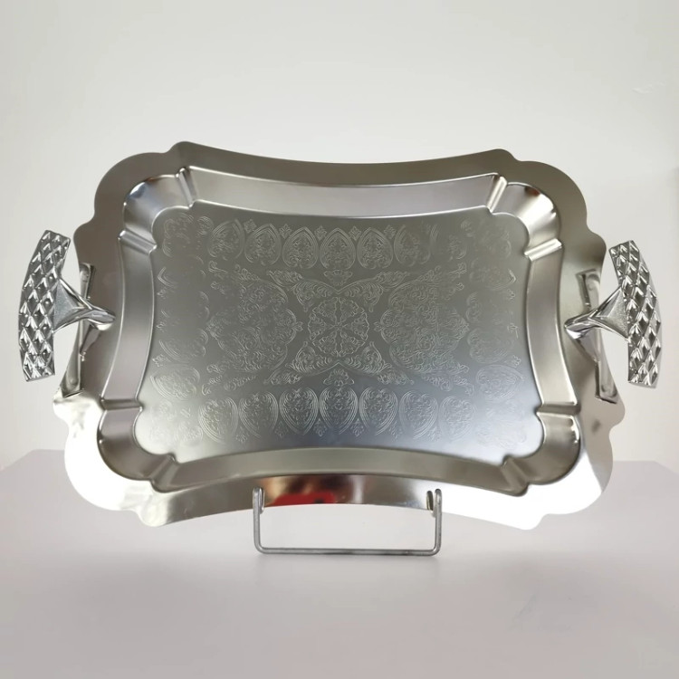 سینی استیل متوسط بی پایه ریور کد 7216 بسته 1 عددی با ارسال رایگان