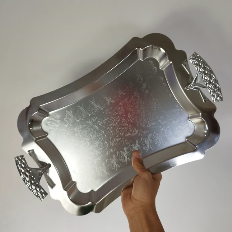 سینی استیل متوسط بی پایه ریور کد 7216 بسته 1 عددی با ارسال رایگان