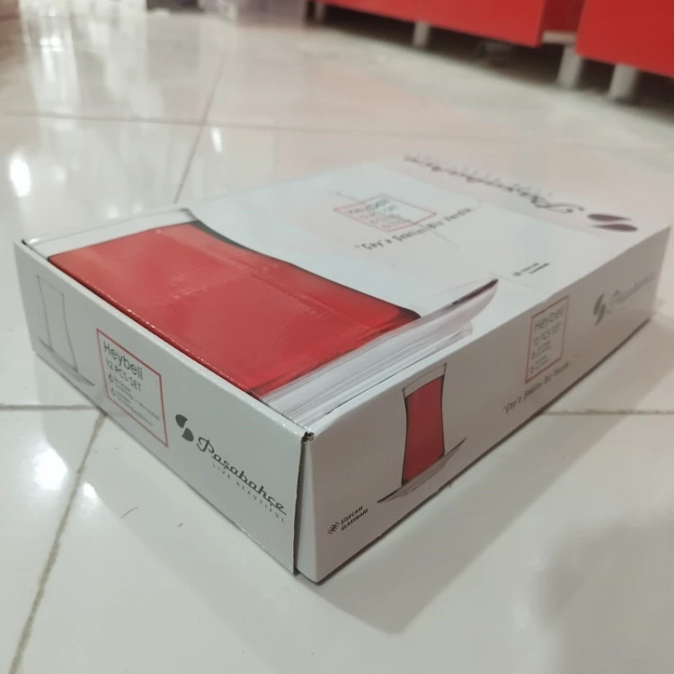 استکان و نعلبکی کمر باریک پاشاباغچه ترکیه مدل هیبلی کد 95483 بسته 12 عددی ارسال رایگان
