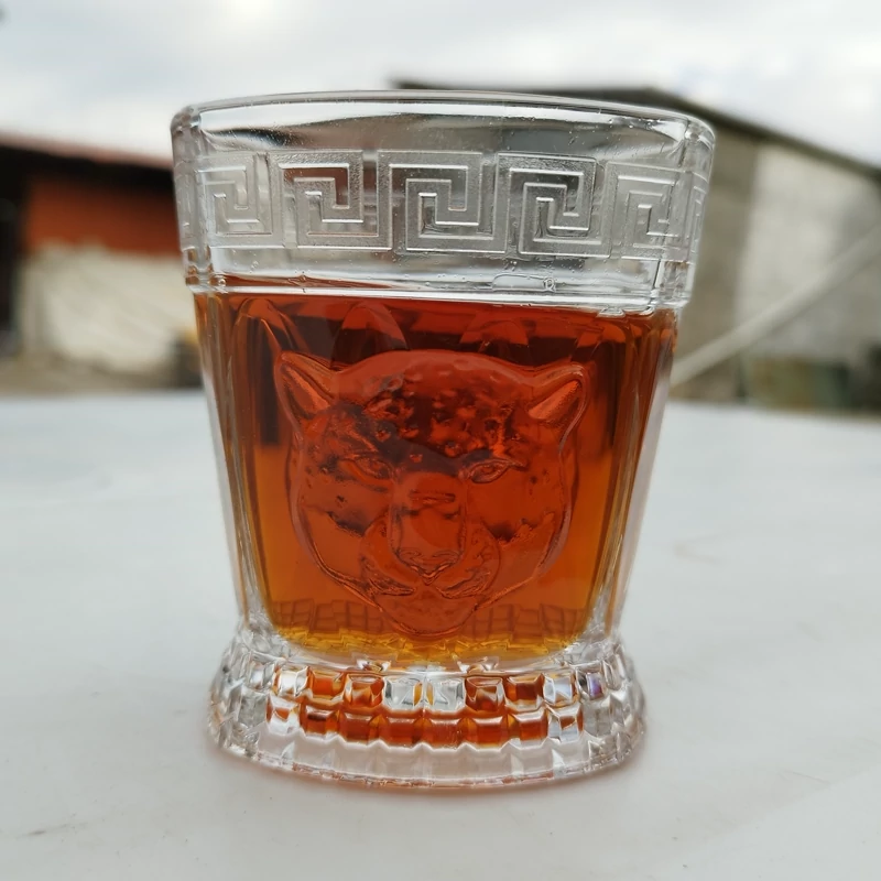 لیوان کوتاه آدریا ADERIA ژاپن  مدل لئوپارد کد 4251 بسته 6عددی