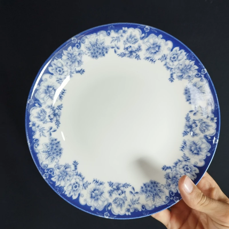 بشقاب خورشت خوری چینی توس مدل گل پاروس 21 سانت بسته 6 عددی با ارسال رایگان