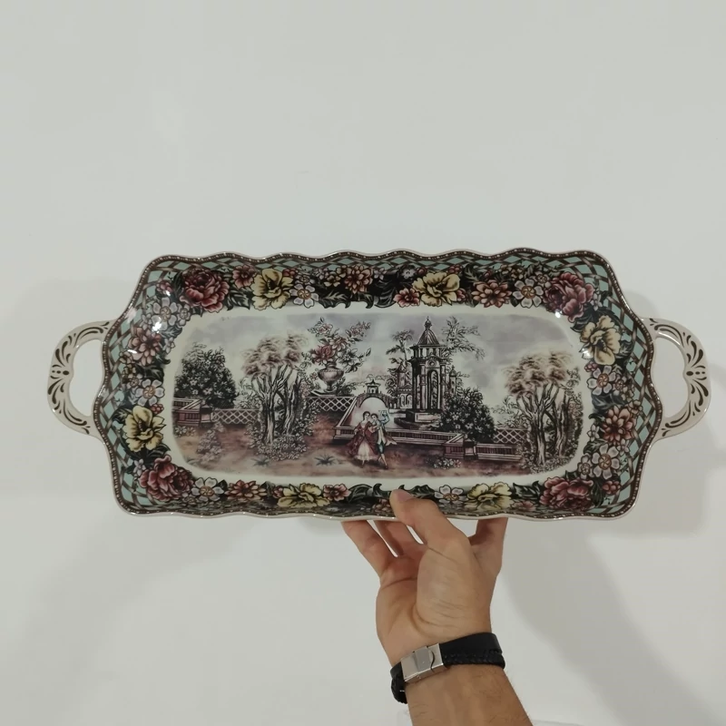 رولت خوری چینی BAVARIA بزرگ مدل گاردن دیت 027A با ارسال رایگان