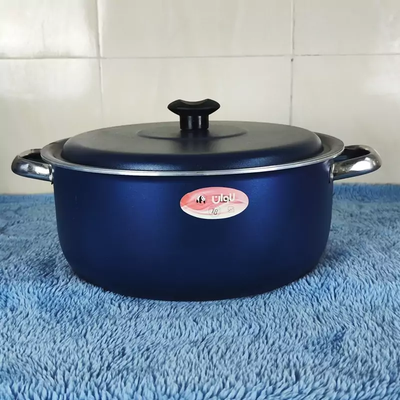 قابلمه گرانیتی سایز 32 درب فلزی سرمه ای لاوان