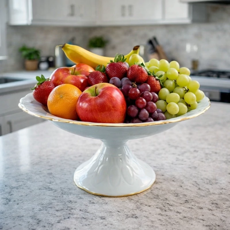 میوه خوری پایه دار چینی پردیس لب طلا کد 1719 با ارسال رایگان