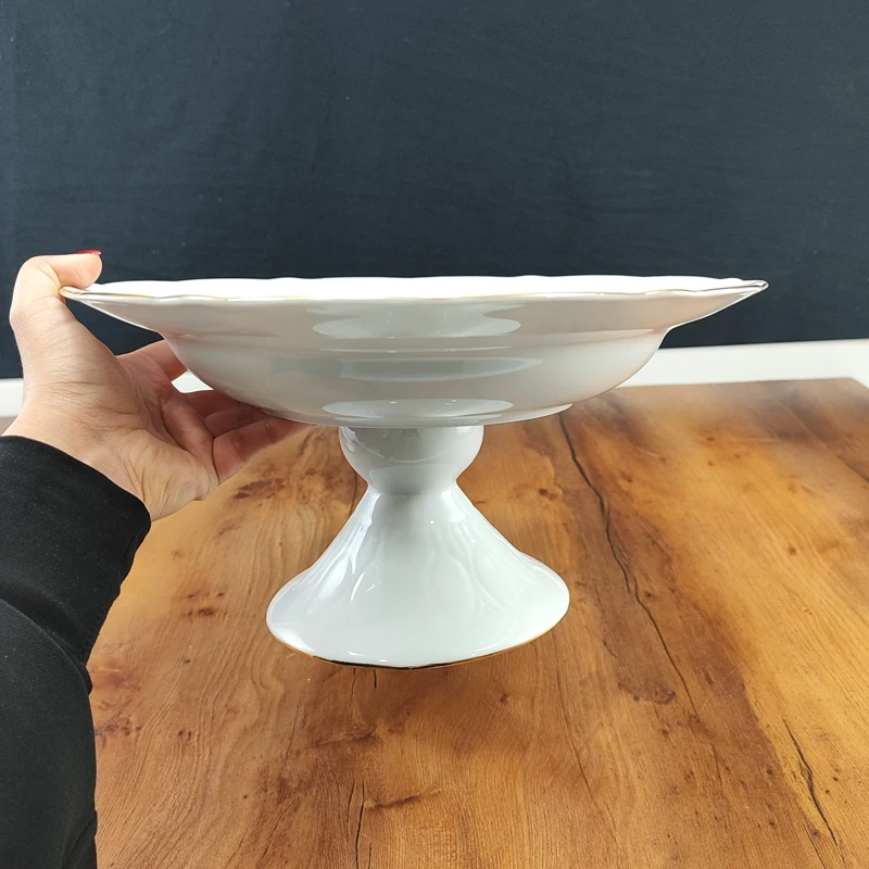 میوه خوری پایه دار چینی پردیس لب طلا کد 1719 با ارسال رایگان