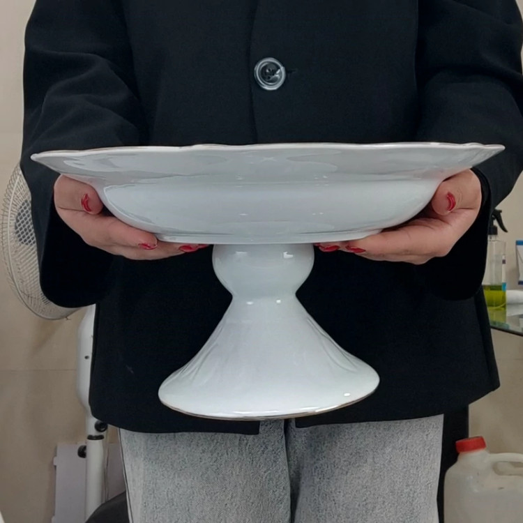 میوه خوری پایه دار چینی پردیس لب طلا کد 1719 با ارسال رایگان