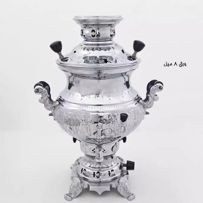 سماور 6 لیتر گل سرخ مدل گلابی قلم کاری ارسال رایگان