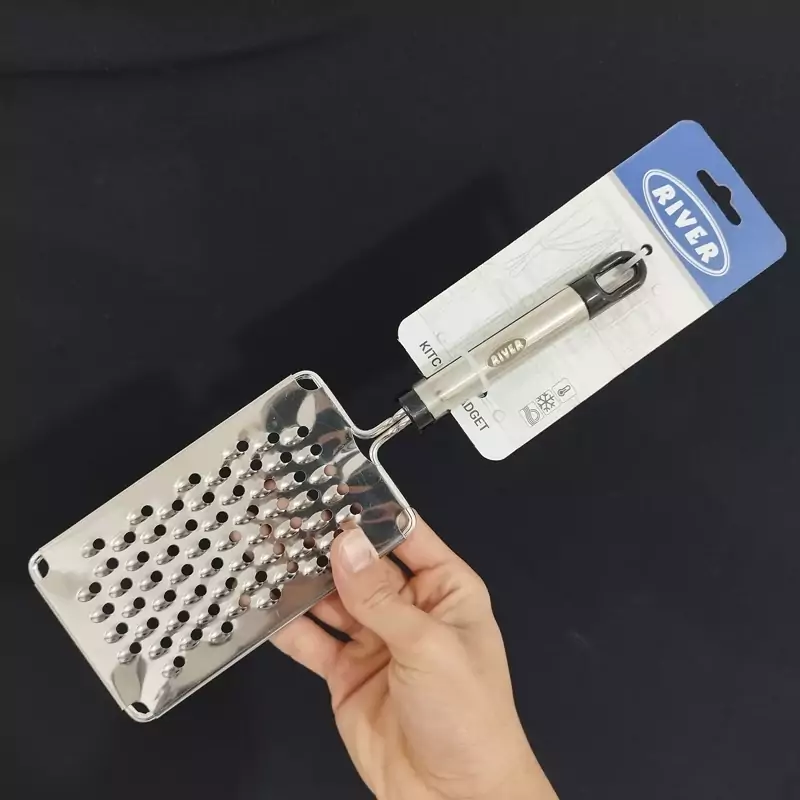 رنده آشپزخانه ریور مدل درشت دسته استیل کد 8489