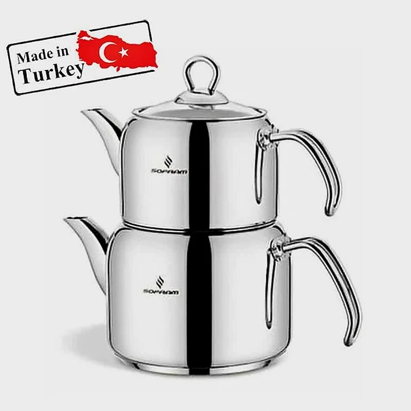 کتری و قوری استیل سوفرام ترکیه مدل سافت کد 170 با ارسال رایگان