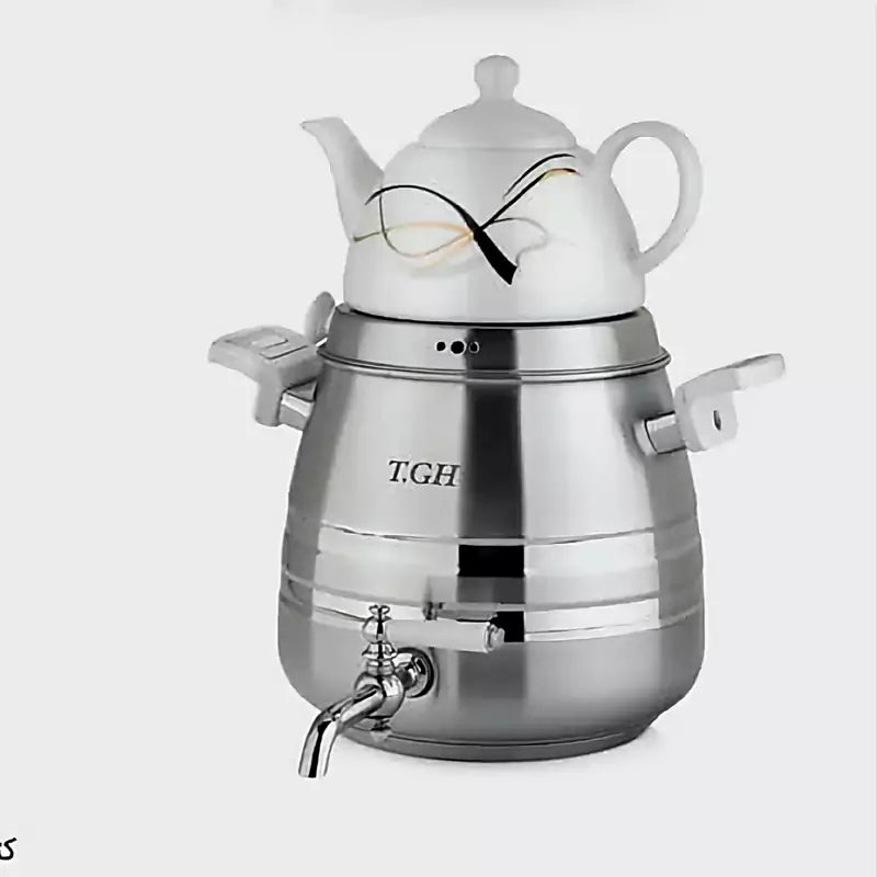کتری و قوری کف چدن 5 لیتر قیطاسی T.GH کد 6020