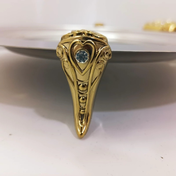 سینی استیل نگار کوچک گرد کد 422 مدل تاج طلایی