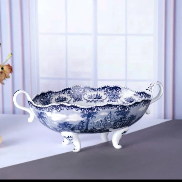 کشکول بیضی چینی پایه دار آکسفورد کد 820326 ارسال رایگان