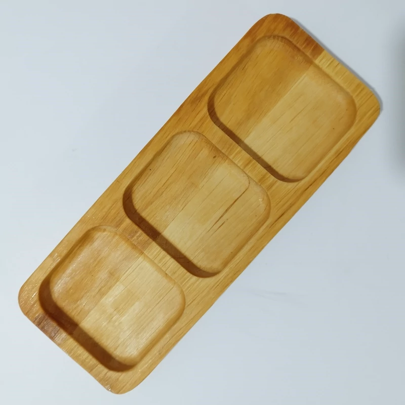 اردو خوری 3خانه مستطیل چوبی راش گرجستان کد 5016 بسته 1 عددی