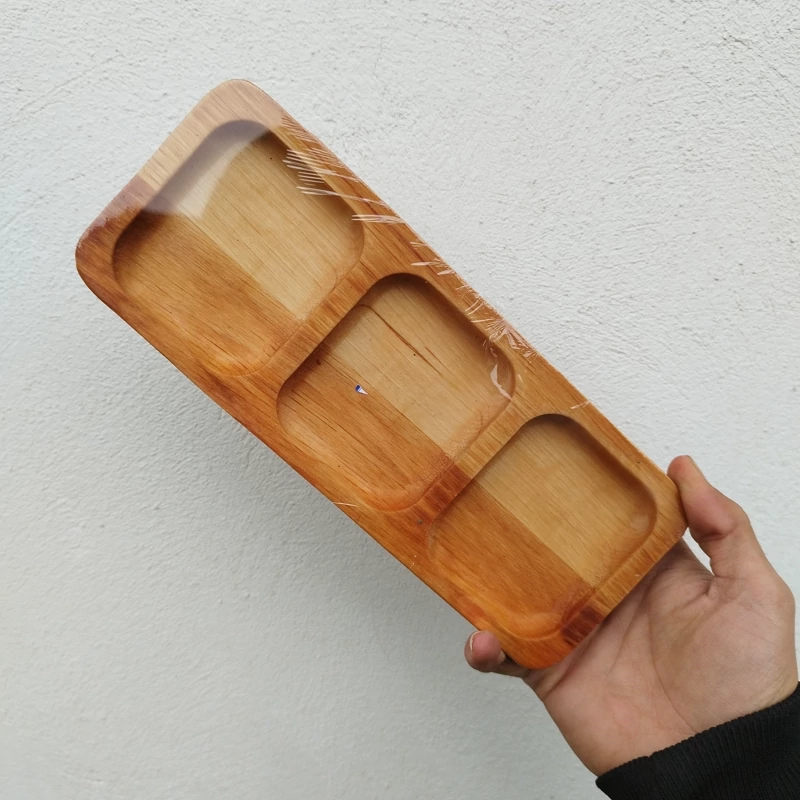 اردو خوری 3خانه مستطیل چوبی راش گرجستان کد 5016 بسته 1 عددی