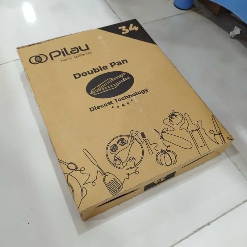 تابه رژیمی 34 سانت پیلو مدل اسنو زرشکی PILAU ارسال رایگان
