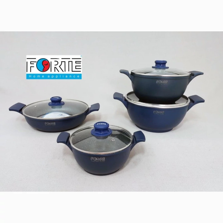 سرویس قابلمه 8 پارچه فورته FORTE مدل اسکار سرمه ای