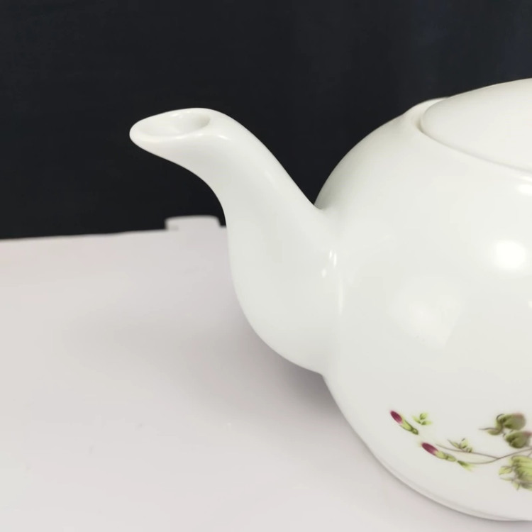 قوری چینی تقدیس مدل گل سرخ سایز 8 ارسال رایگان