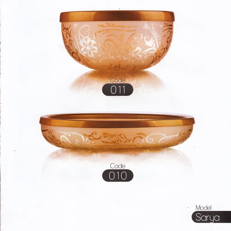 ست پیاله و پیش دست 6 نفره اریکو طرح ساریا کد 010-011، شامل 6 پیاله و 6 پیش دست