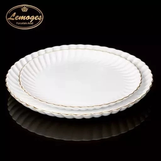 دیس گرد جفتی سرامیک آماتیس مدل انگشتی لب طلا کد 769770 ارسال رایگان