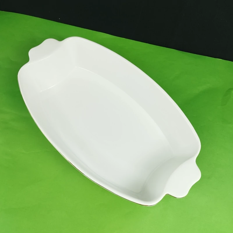 تابه بیضی سرامیک آماتیس لب طلا مدل شیاردار کد 759 ارسال رایگان