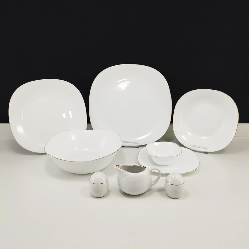 سرویس آرکوپال 29 پارچه دینو مدل 4 گوش سفید لب طلا ارسال رایگان