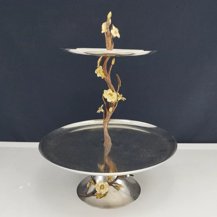شیرینی خوری استیل دو طبقه RHYTON مدل لیلیان کد 10735 با ارسال رایگان