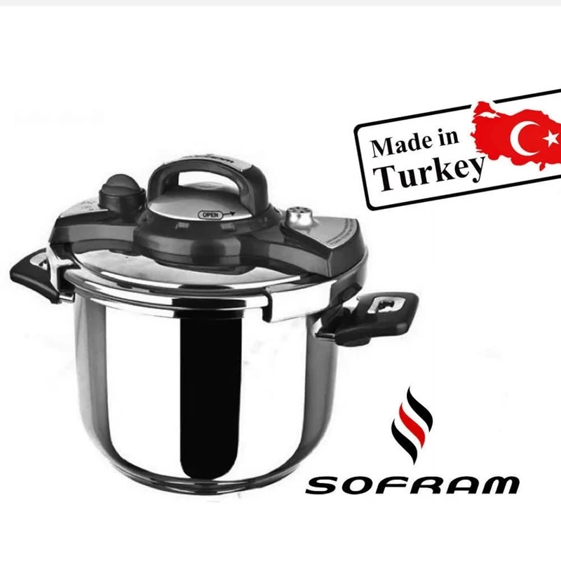 زودپز 8 لیتر سوفرام SOFRAM ترکیه مدل نستا مشکی ارسال رایگان