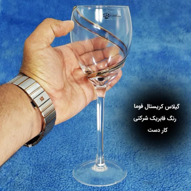 لیوان کریستال فوما مدل 143 Aسایز بزرگ بسته 6 عددی