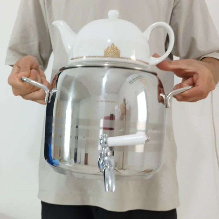 کتری و قوری روگازی استیل 5 لیتر سوفرام ترکیه با ارسال رایگان