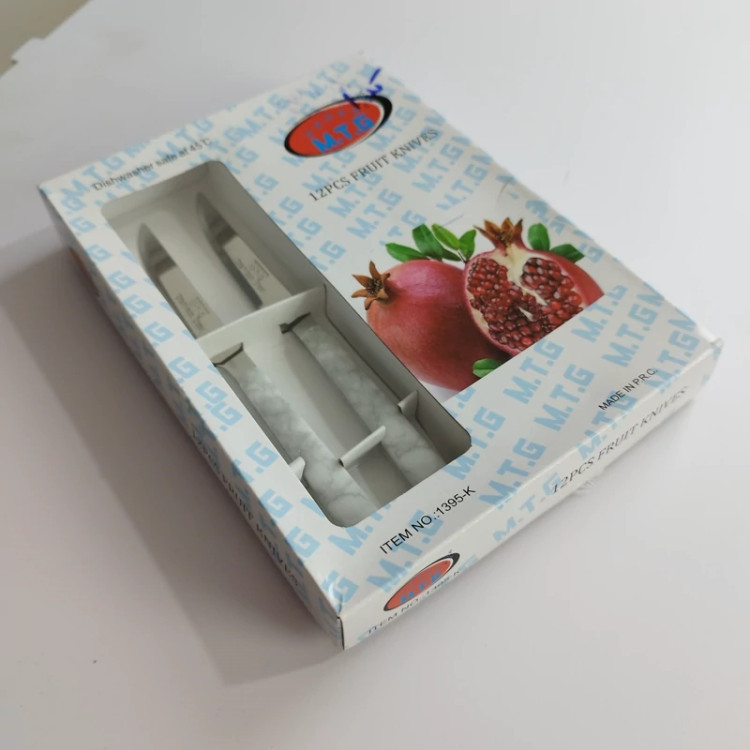 چاقو میوه خوری طرح سنگ MTG مدل 1395 کد 1 بسته 12 عددی