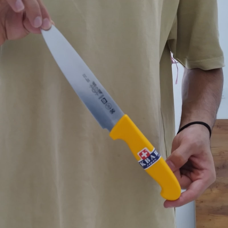 چاقو آشپزخانه اکبری دسته زرد مدل P723 بسته 1 عددی ارسال رایگان