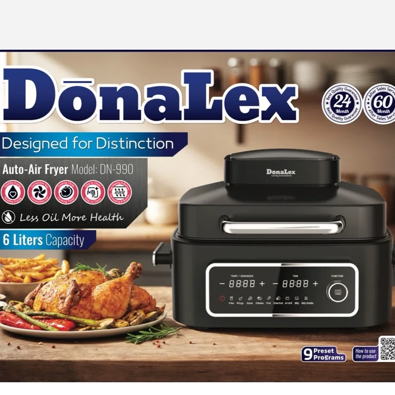 سرخ کن گریل برند دونالکس، مدل DN-990، همراه با 24 ماه ضمانت