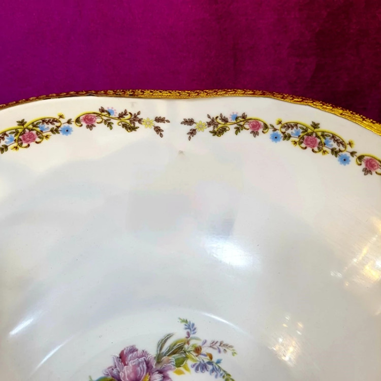 ظرف میوه خوری سرامیک دور طلایی کد G-425