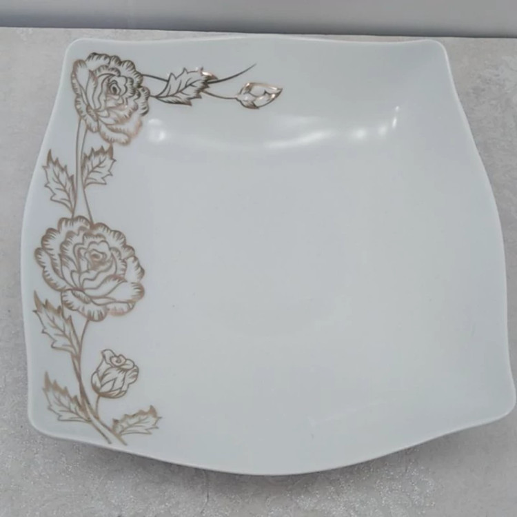 کاسه سالاد چینی پردیس طرح پرستیژ طلایی بسته 1 عددی با ارسال رایگان