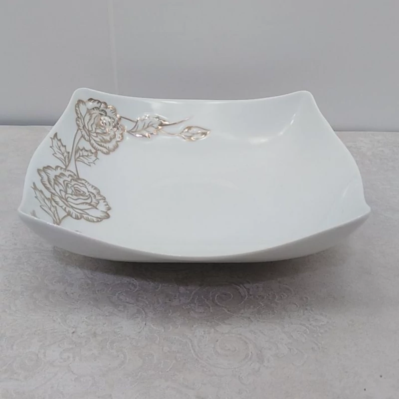 کاسه سالاد چینی پردیس طرح پرستیژ طلایی بسته 1 عددی با ارسال رایگان