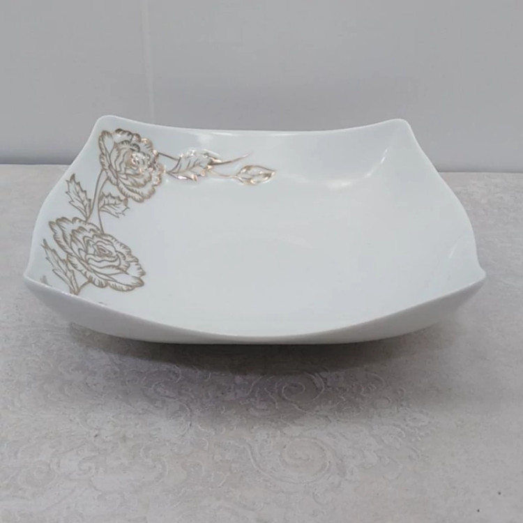 کاسه سالاد چینی پردیس طرح پرستیژ طلایی بسته 1 عددی با ارسال رایگان