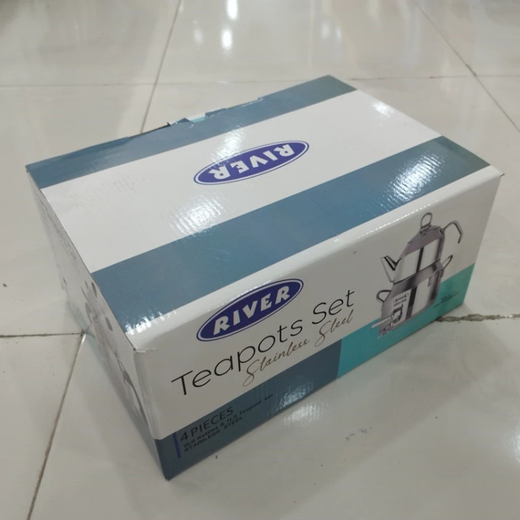 کتری و قوری روگازی استیل 2.5 لیتر ریور کد 2172 ارسال رایگان