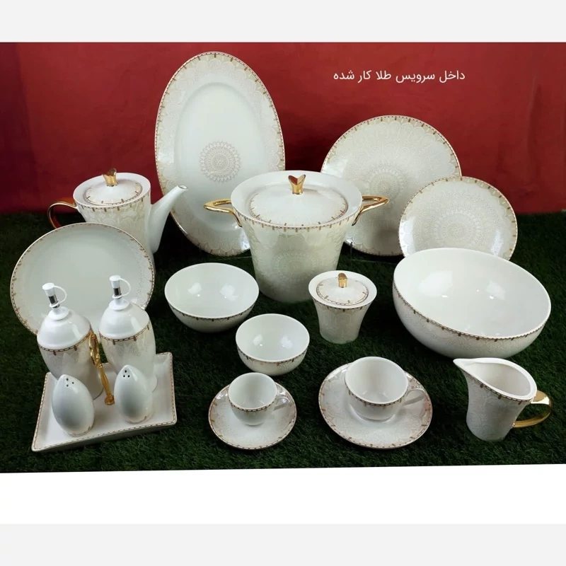 سرویس چینی 99 پارچه (12 نفره) پردیس مدل نیوبن کد 7009 با ارسال رایگان