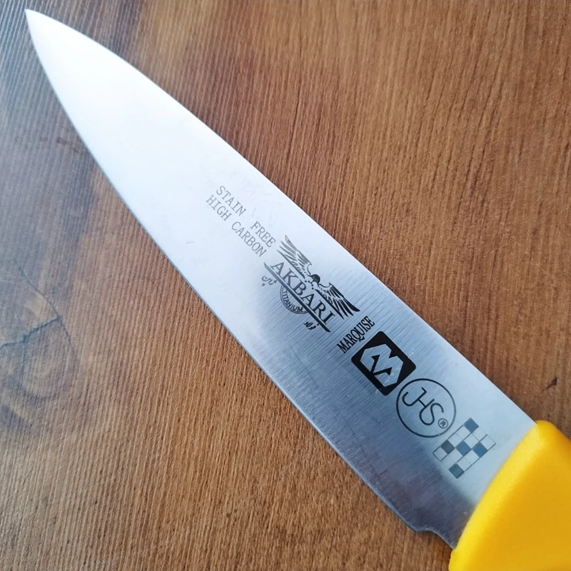 چاقو آشپزخانه اکبری دسته زرد کد P725 با ارسال رایگان