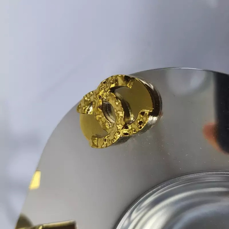 سینی استیل مستطیل نگار متوسط مدل شنل طلایی کد 452 ارسال رایگان