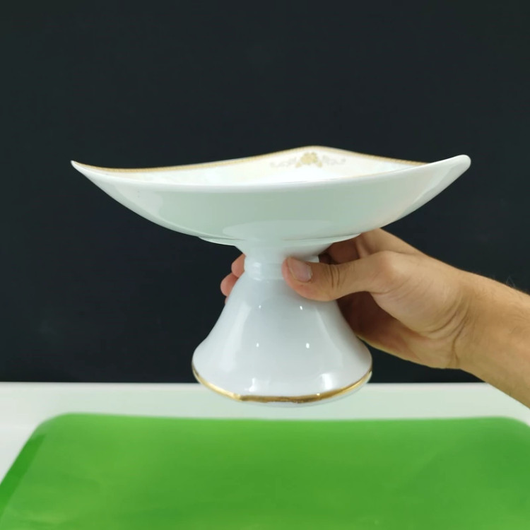 آجیل خوری پایه دار چینی مدل کاژین بسته 1 عددی ارسال رایگان
