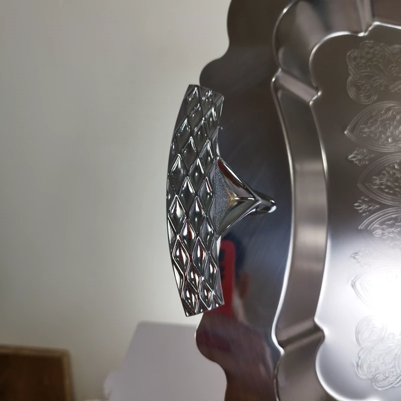سینی استیل مستطیل بزرگ پایه دار ریور کد 7116B بسته 1 عددی با ارسال رایگان
