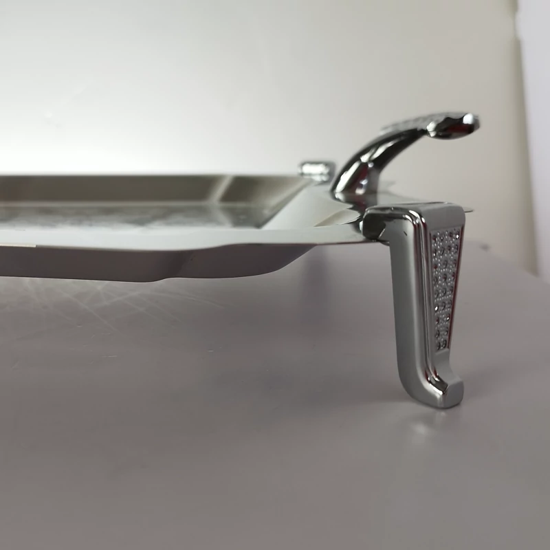 سینی استیل مستطیل بزرگ پایه دار ریور کد 7116B بسته 1 عددی با ارسال رایگان