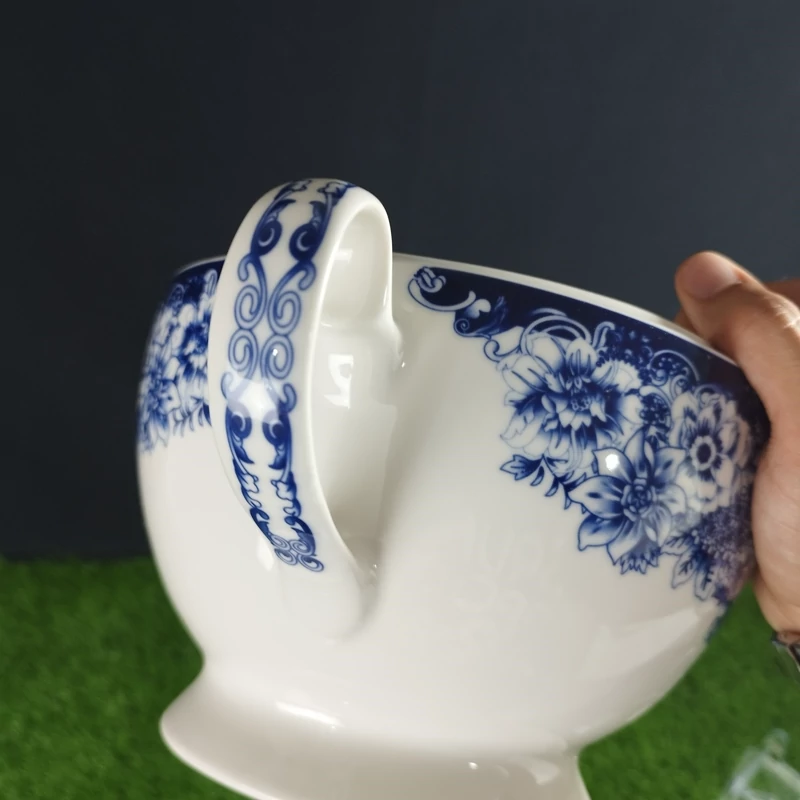 سوپ خوری چینی توس مدل گل پاروس با ارسال رایگان